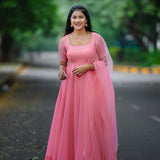 Blossom Pink Georgette Anarkali Suit