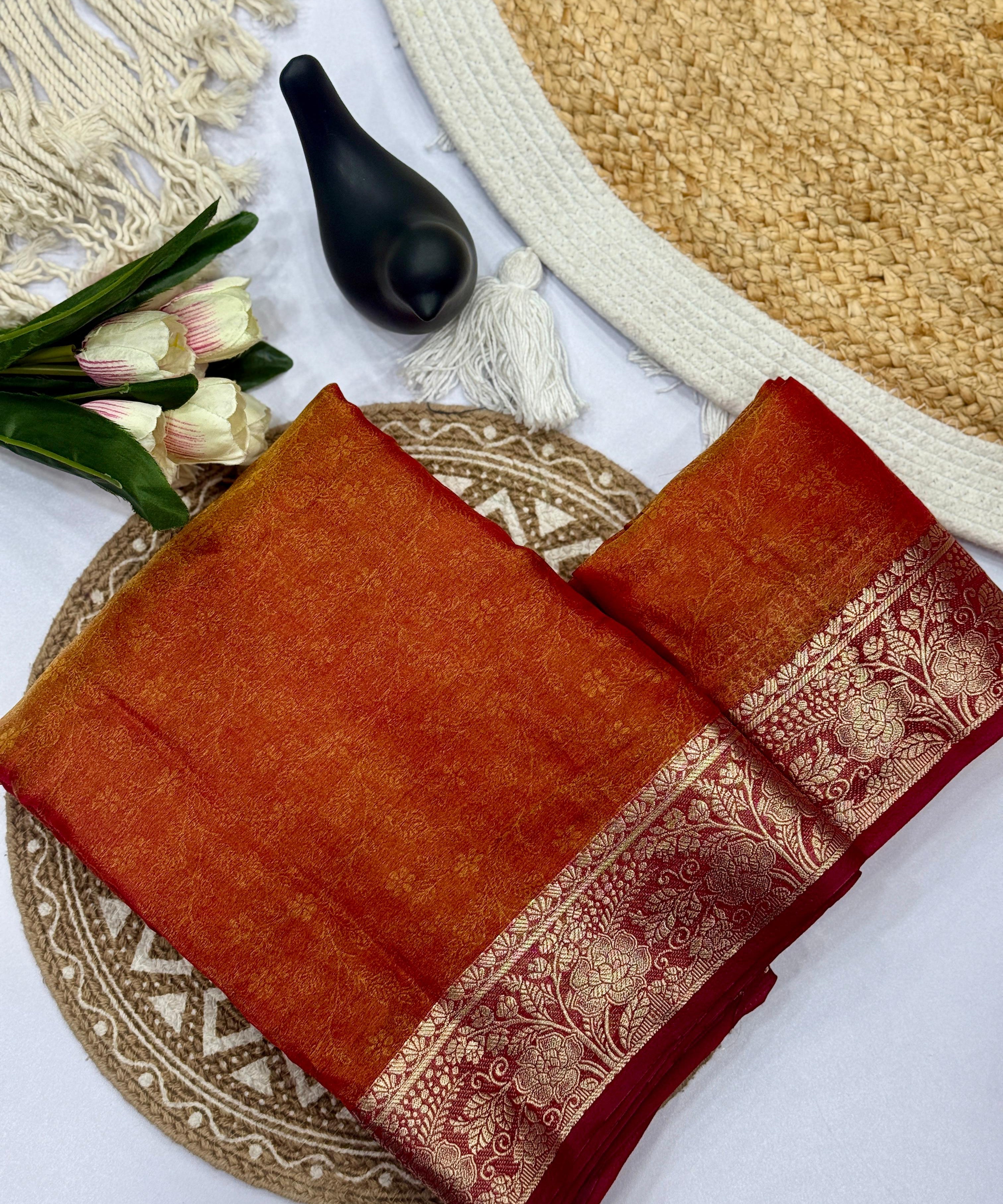 Super Shiny Space Silk Saree