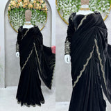 Black Beauty Velvet Saree Collection