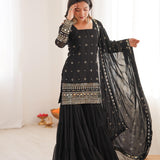 Black Lovely Georgette Suit