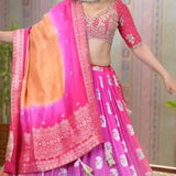 Wedding Colorfull Chinon Lehenga