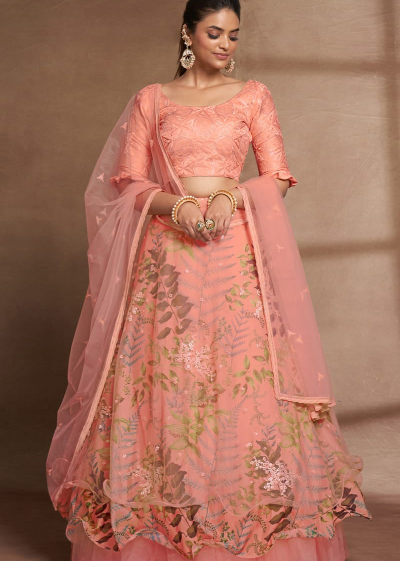 Organza Net Lehenga Choli