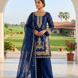 Exclusive Embroidered Silk Suit