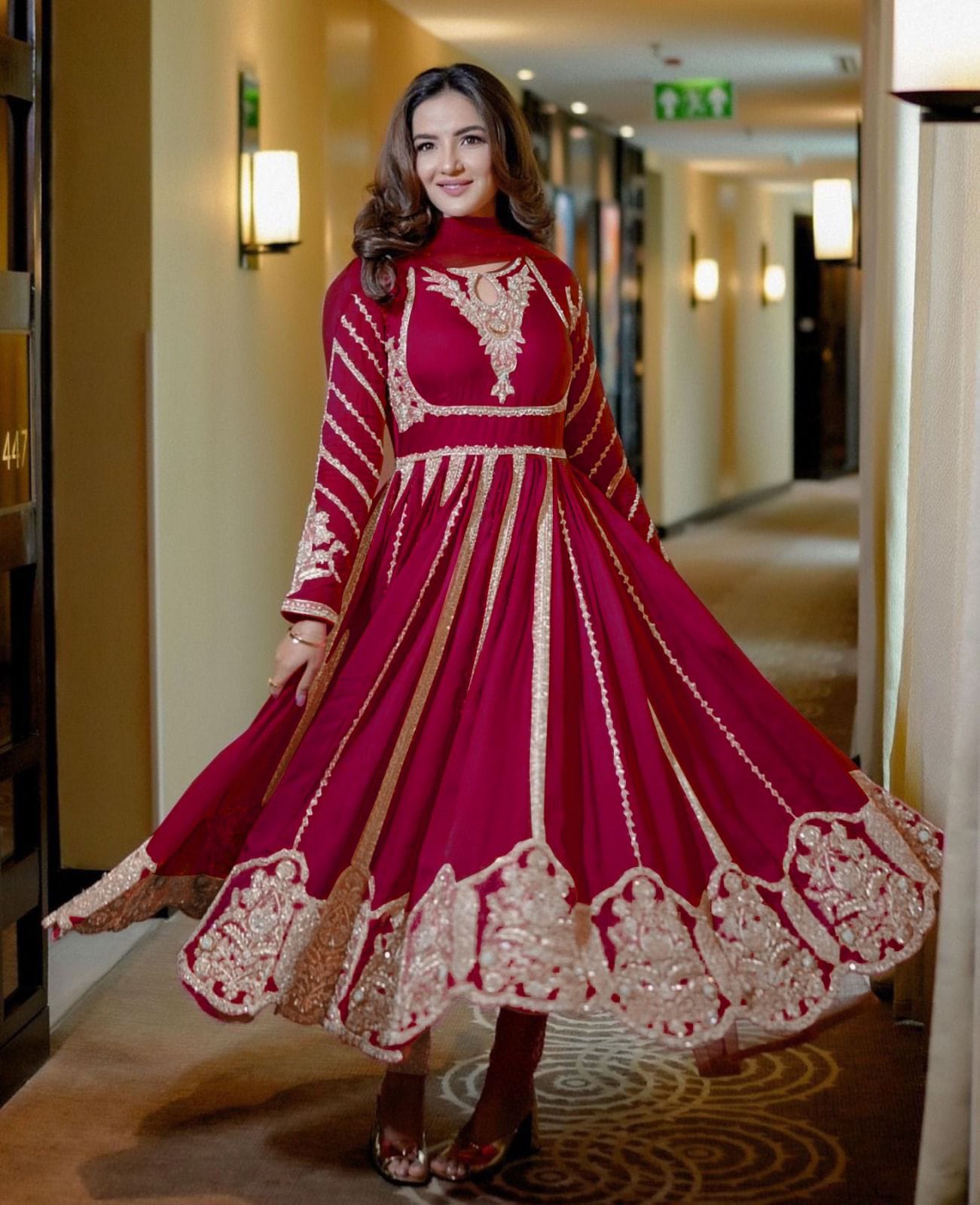 Attractive Faux Georgette Anarkali Suit