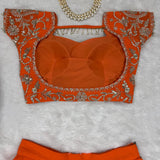 Orange Faux Georgette Lehenga Choli