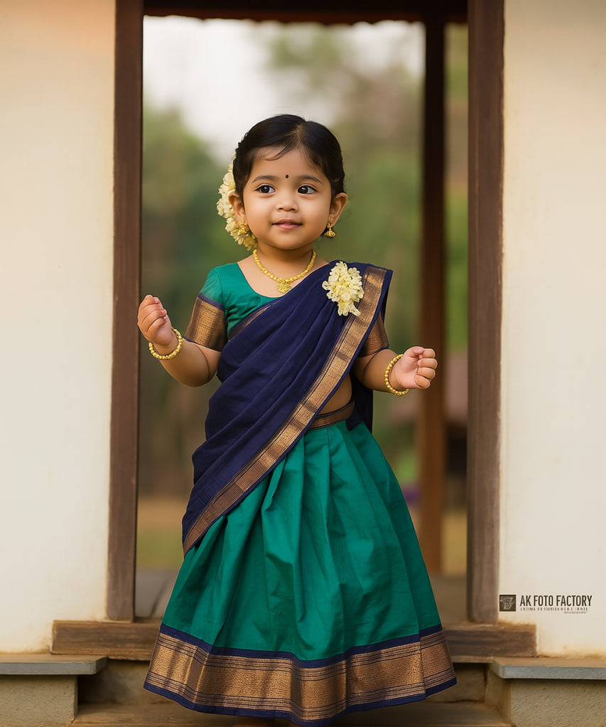 Beautiful Kids South Indian Lehenga