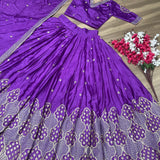 Festival Purple Lehegha Choli