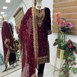 Premium Pakistani Velvet Suit Collection