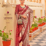 Partywear shiffon silk saree