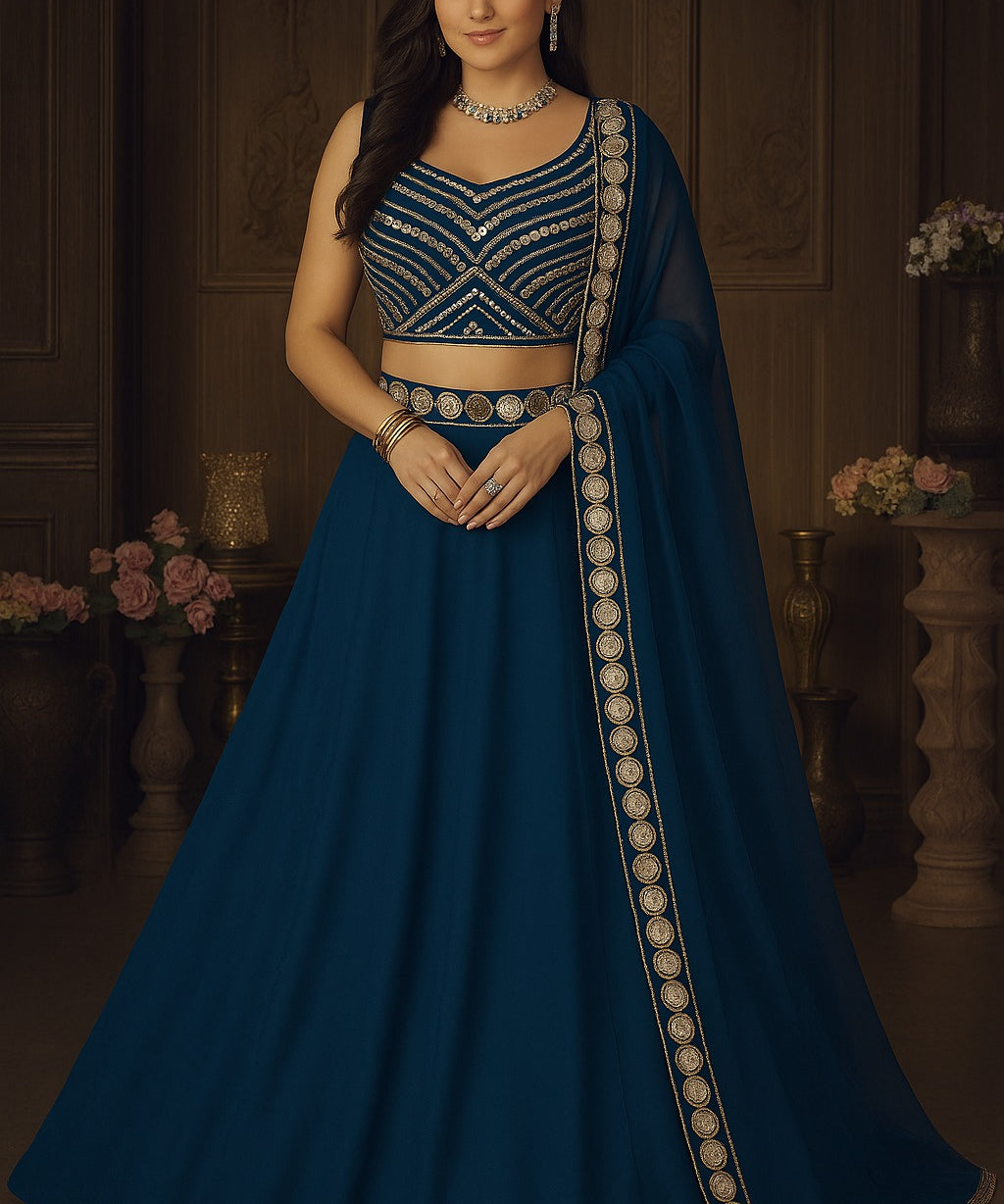 Occasionally Heavy Georgette Lehenga