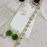 White Elegance Georgette Suit