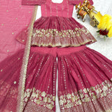 Festive Brid Embroidered Lehenga Sharara