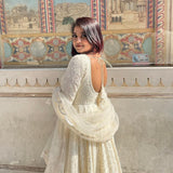 Beautifull White Anarkali Gown