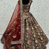 Premium Bridal Velvet Wedding Lehenga