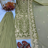 Exclusive Georgette Embroidered Suit