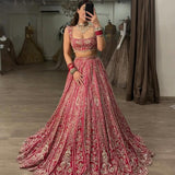 Premium Red Boomer Silk Lehenga