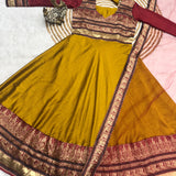 Traditional Mustard Silk Anarkali Gown