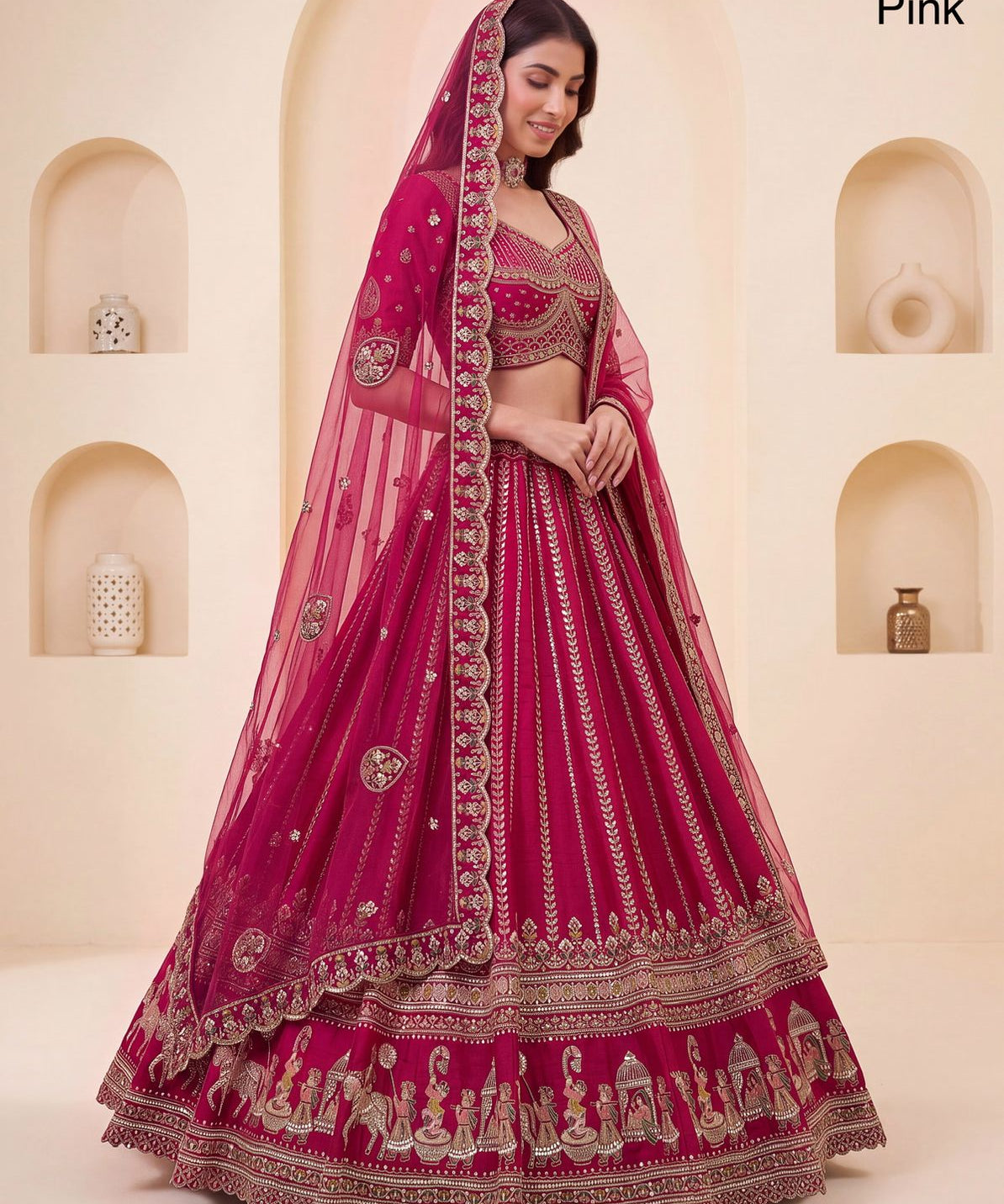 Baraat Embroidered Khatliwork Lehenga