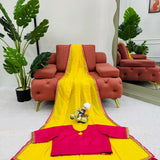 Yellow Occasionaly Cotton Saree Collection