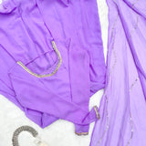 Purple Partywear Anarkali Gown