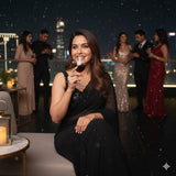 Balck original party wear saree