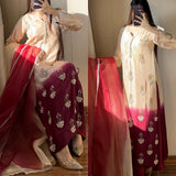 Pretty Heavy Chinon Moti Work Suit