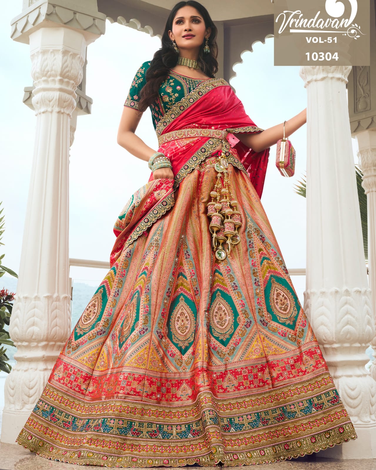 Premium Bridal Wedding Silk Lehenga