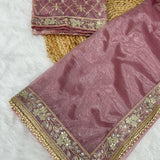 Tissue Silk Designer embroidered Saree