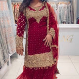 PRESERNTING NEW  BEAUTIFUL  HEAVY SHARARA  TOP