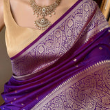 Soft lichi silk saree