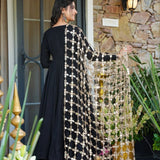 Black Ethnic Anarkali Gown