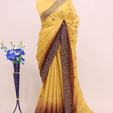 Premium  Mirror Work Saree