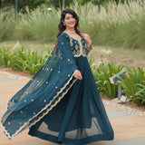 Blooming Sequance Anarkali Gown