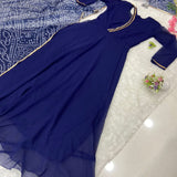 Presenting You Most Beautiful Latest Navy Blue Colour Gown