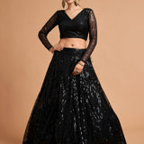 Occasionally Black Sequence Lehenga