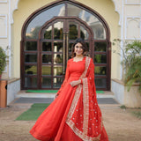 Attractive Russian Silk Anarkali Gown