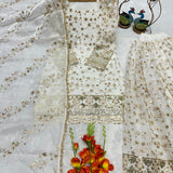 Classy White Embroidered Top Plazzo