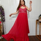 Red Georgette Gown Collections