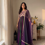 Classic Multi Colored Silk Gown