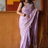 NEW SUPERHIT TRENDING EMBROIDERED SAREE