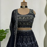 Occasionaly Black Sequnace Work Lehenga Choli