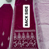 Designer Velvet Straight Suit