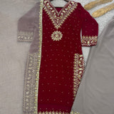 Reddish Sequence Work Suit
