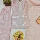 Peach Roman Silk Suit
