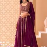 Maroon Special Occasion Lehenga