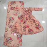 Floral Print Kids Gown