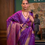 Handloom weaving silk saree