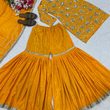 Yellow Embroidered Panjabi Suit