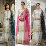 Classical Embroidered Top Plazzo