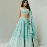 Sky Heavy Designer Lehenga Choli